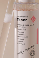 Village 11 Factory B Skin Formula Toner 250ml - Arındırıcı, Canlandırıcı ve Sıkılaştırıcı Gül & Glikolik Asit Tonik